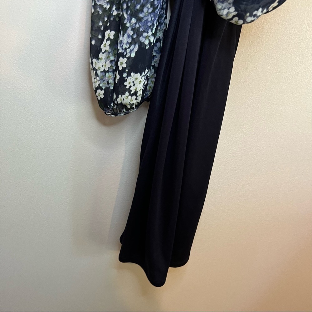 AMERICAN LIVING Floral Georgette Cold Shoulder Shift Dress Flowy Sz 16 Bloomcore - Picture 9 of 14